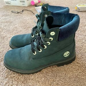 Green/Teal timberland boots